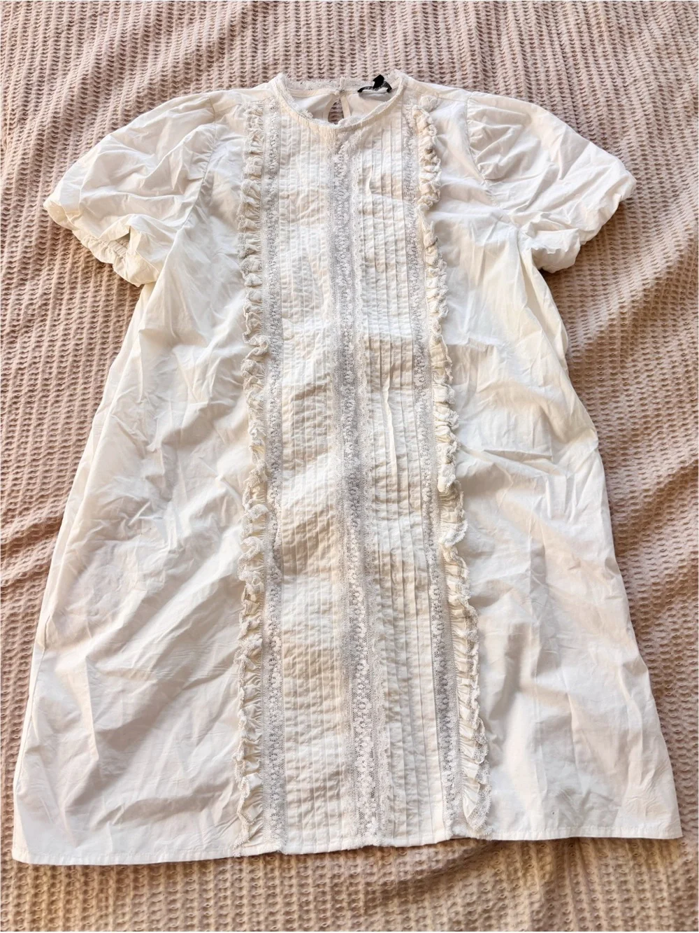 J. Crew Lace Pintuck Shift Dress